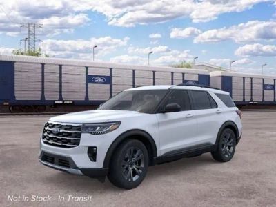 2026 Ford Explorer Active in Space White Metallic — front three-quarter view
