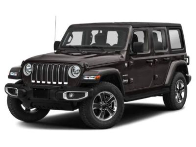 2018 Jeep Wrangler Unlimited Sahara in Granite Crystal Metallic Clearcoat — front three-quarter view