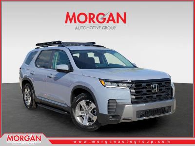 2026 Honda Pilot EX-L in Sonic Gray Pearl — front three-quarter view