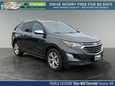 2019 Chevrolet Equinox Premier in Nightfall Gray Metallic — front three-quarter view