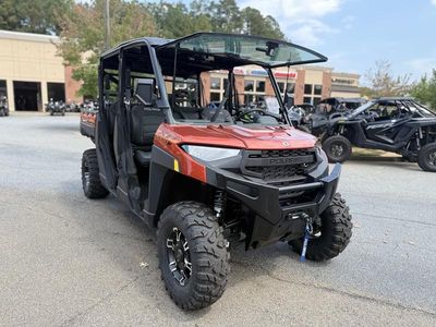 2026 Polaris Ranger Crew XP 1000 Premium Orange Rust in ORANGE — front three-quarter view
