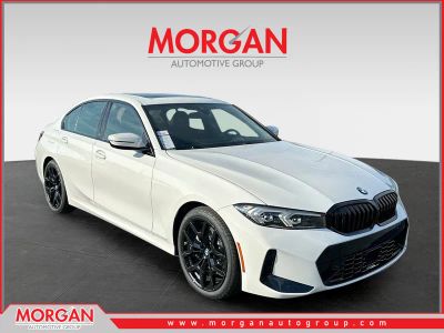 2026 BMW 3 Series 330i in White — front three-quarter view