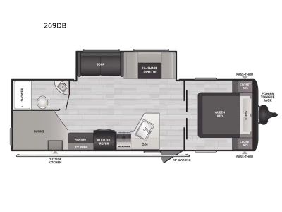 2025 Hideout Sport Double Axle 269DB — side profile view