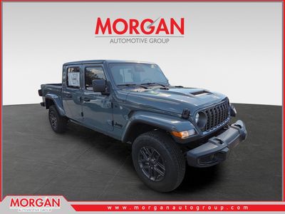 2026 Jeep Gladiator Sport S in Gray — front three-quarter view