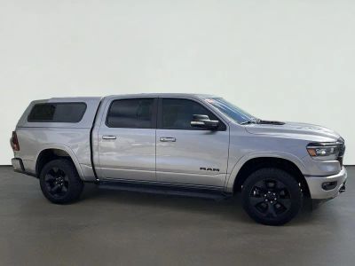 2022 RAM 1500 Laramie in Billet Silver Metallic Clearcoat — front three-quarter view
