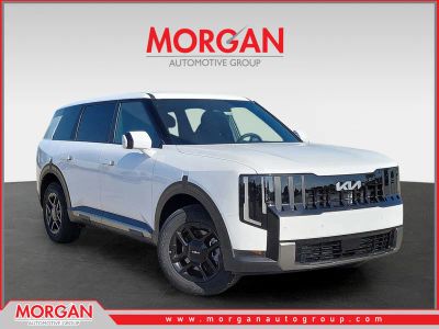 2027 Kia Telluride LX in Glacial White Pearl — front three-quarter view