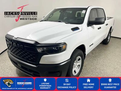 2026 RAM 1500 Tradesman in Bright White Clear-Coat Exterior Paint — front three-quarter view