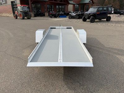 2027 ALUMA Tilt Bed Snowmobile Trailers - 5012 — rear three-quarter view