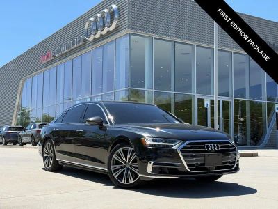 2019 Audi A8 4.0 LWB quattro L in Vesuvius Gray Metallic — front three-quarter view