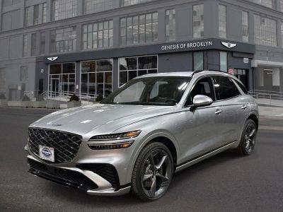 2026 Genesis GV70 3.5T Sport Prestige in Savile Silver — front three-quarter view