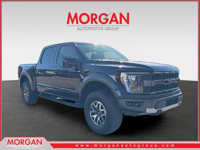 2022 Ford F-150 Raptor in Black — front three-quarter view