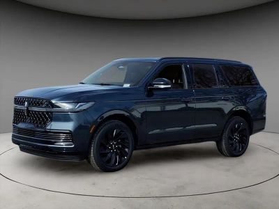 2025 Lincoln Navigator Reserve in Blue Metallic — front three-quarter view