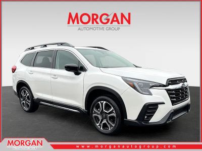 2026 Subaru Ascent Limited in Crystal White Pearl — front three-quarter view