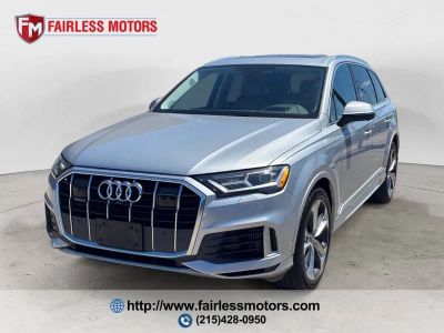 2022 Audi Q7 quattro Prestige 55 TFSI AWD 4dr SUV in Florett Silver Metallic — front three-quarter view