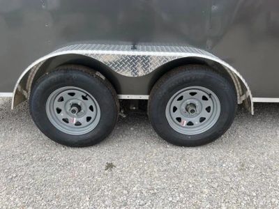 2023 PACE CARGO FLAT SE 7X16 — rear three-quarter view