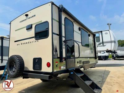 2027 Forest River RV No Boundaries — rear three-quarter view