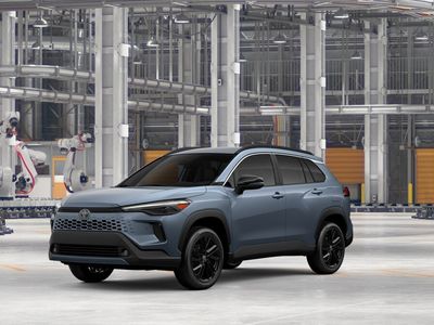 2026 Toyota Corolla Cross Hybrid XSE in Celestite — front three-quarter view