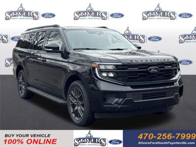 2026 Ford Expedition Max Platinum in Black — front three-quarter view