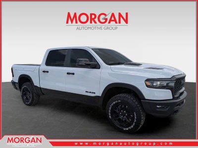 2026 Ram 1500 Rebel in White — front three-quarter view