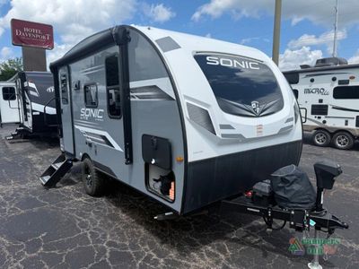 2024 Venture RV Sonic — front three-quarter view
