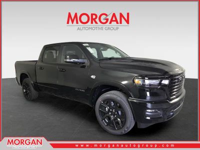 2026 Ram 1500 Laramie in Black — front three-quarter view