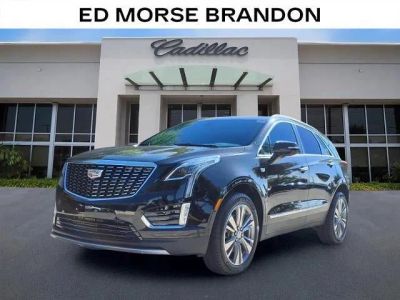 2026 Cadillac XT5 Premium Luxury in Stellar Black Metallic — front three-quarter view