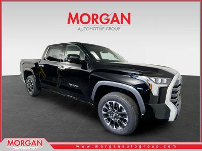 2026 Toyota Tundra 4WD Limited in Midnight Black Metallic — front three-quarter view