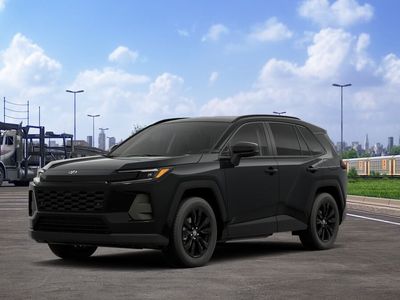 2026 Toyota RAV4 XLE Premium in Midnight Black Metallic — front three-quarter view