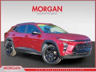 2024 Chevrolet Trax ACTIV in Crimson Metallic — front three-quarter view