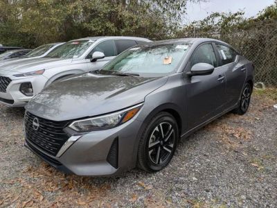 2024 Nissan Sentra SV in Gray — front three-quarter view