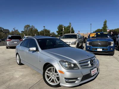 2012 Mercedes-Benz C-Class in Silver — front three-quarter view