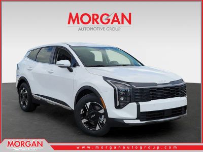2026 Kia Sportage LX in Glacial White Pearl — front three-quarter view