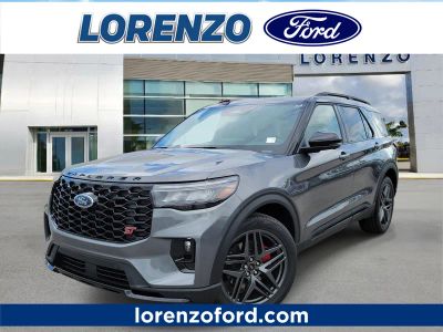 2026 Ford Explorer ST in Carbonized Gray Metallic — front three-quarter view