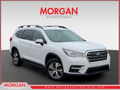2021 Subaru Ascent Premium in White — front three-quarter view