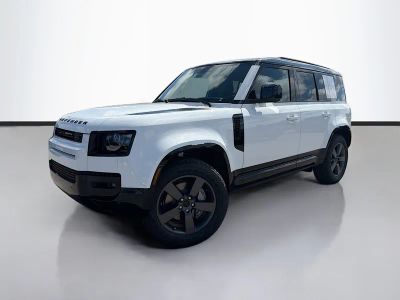 2026 Land Rover Defender 110 X-Dynamic SE in Fuji White — front three-quarter view