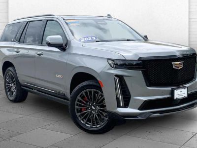 2023 Cadillac Escalade Escalade-V in Argent Silver Metallic — front three-quarter view