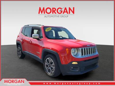2018 Jeep Renegade Limited in Colorado Red — front three-quarter view