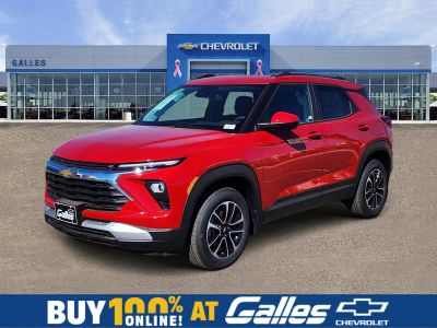 2026 Chevrolet Trailblazer LT in Apex Red — front three-quarter view
