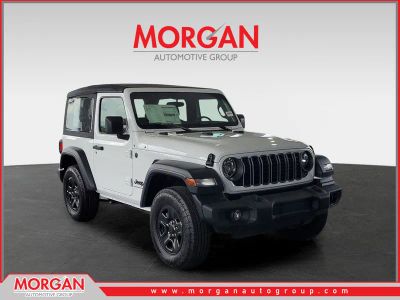 2026 Jeep Wrangler Sport in Bright White Clearcoat — front three-quarter view