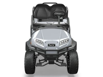 2026 Club Car Onward 4 Passenger Lifted Gas NA in Metallic Signature Silver — front three-quarter view