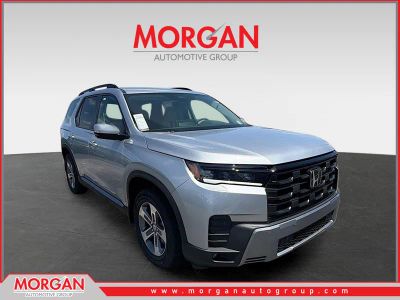 2026 Honda Pilot EX-L in Solar Silver Metallic — front three-quarter view