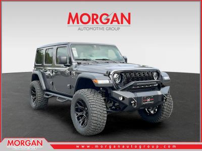2025 Jeep Wrangler Willys in Gray — front three-quarter view