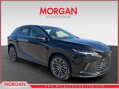 2026 Lexus RX 450h+ Luxury in Caviar — front three-quarter view