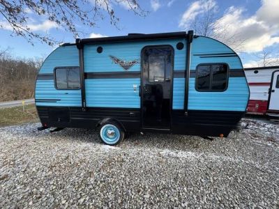 2025 Riverside RV Retro 165 — front three-quarter view