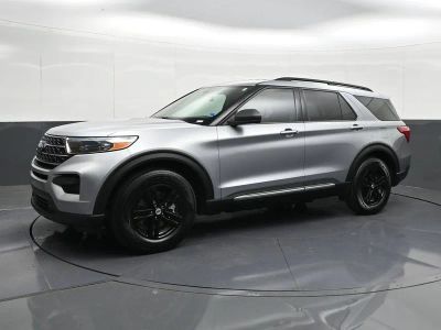 2023 Ford Explorer XLT in Silver — front three-quarter view