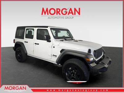 2026 Jeep Wrangler Sport in White/off-white — front three-quarter view