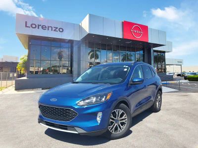 2022 Ford Escape SEL in Atlas Blue Metallic — front three-quarter view