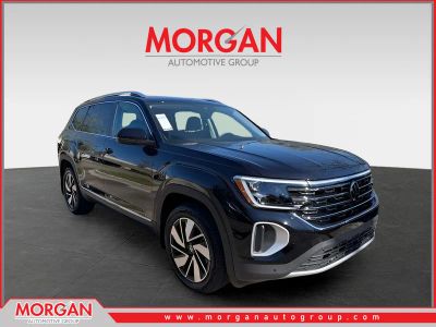 2026 Volkswagen Atlas 2.0T SEL in Black — front three-quarter view