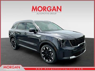 2026 Kia Sorento SX in Gray — front three-quarter view
