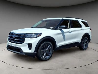 2026 Ford Explorer Active in White Metallic — front three-quarter view